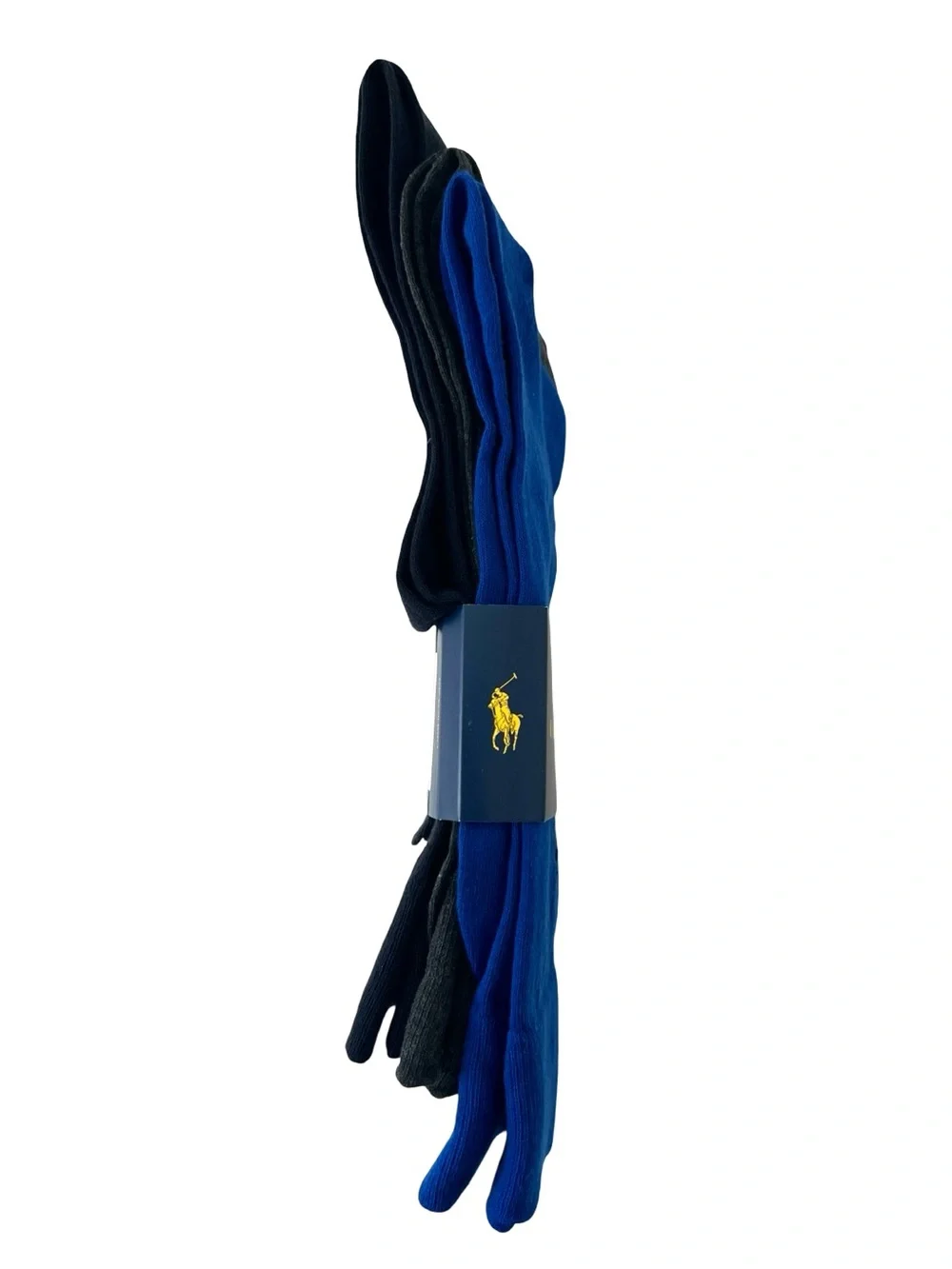 Polo by Ralph Lauren 3-Pack Dress Socks in Royal Blue, Black & Charcoal NWT